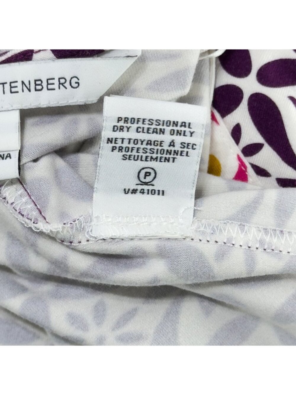 Diane Von Furstenberg Wrap Dress Geometric Purple Sleeveless Size 0 - Picture 5 of 12